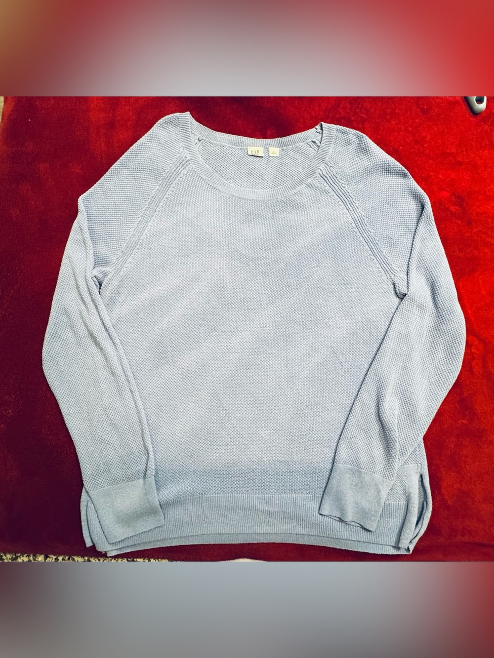 GAP Light Blue Knit Sweater Crewneck